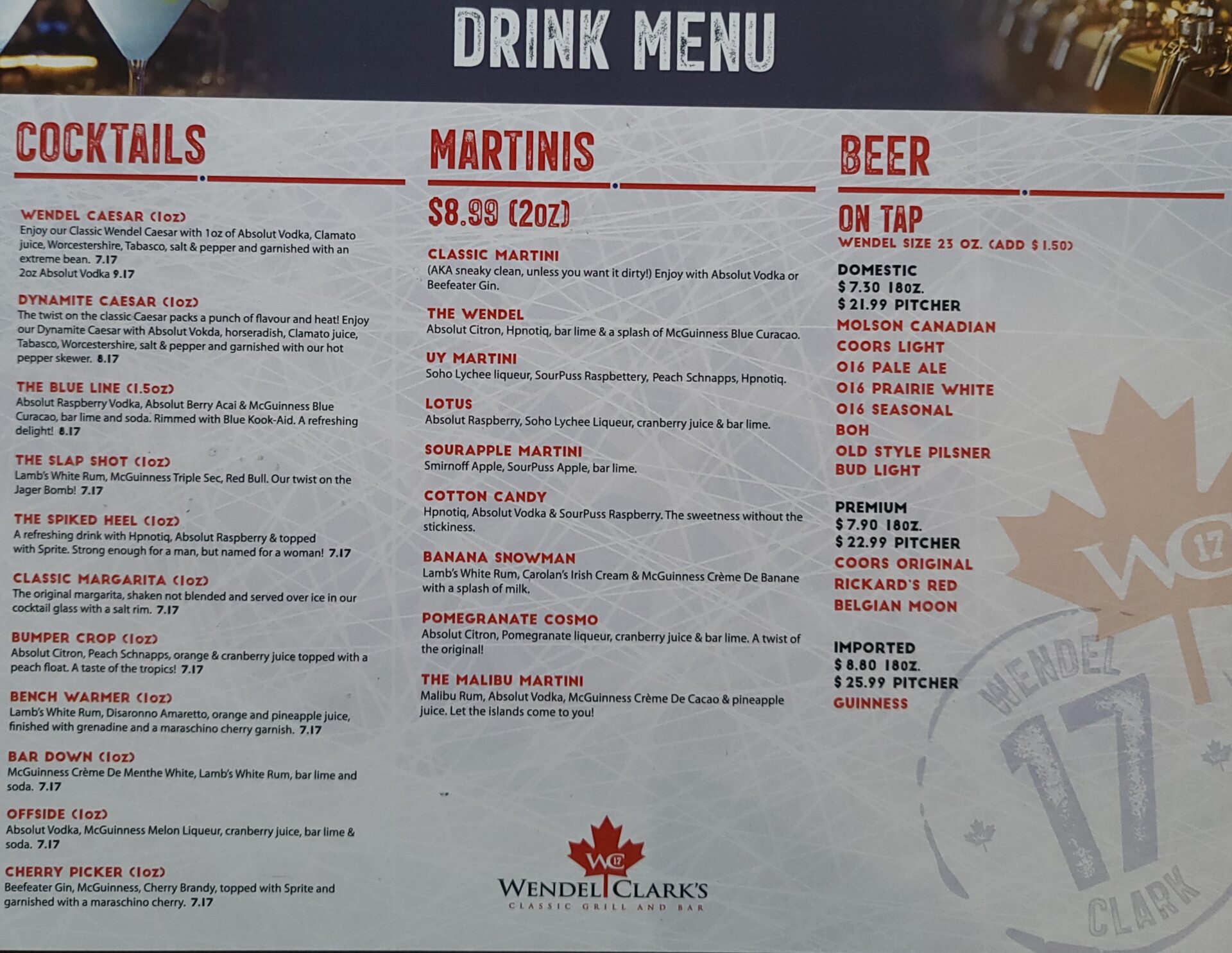 WC- Drinks